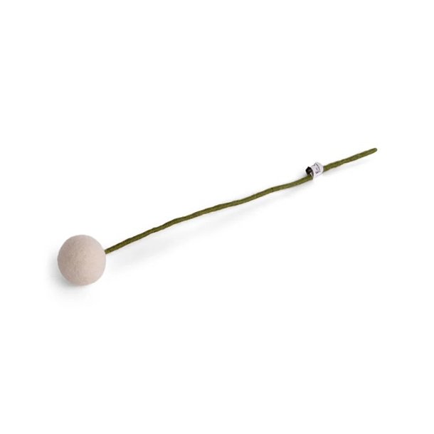 Gry &amp; Sif - Blomsterstilk hvid Dia 3 - 30 cm - filt