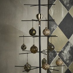 Speedtsberg - Julekugle grn 2 forskellige D6cm glas. 1 stk.