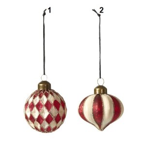 Speedtsberg - Julekugle 2 varianter D 6 cm, glas, 1 stk.