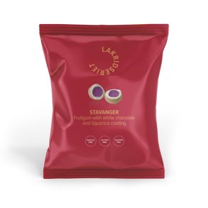 Lakridseriet stor pose Stavanger Ca. 95g  - skovb�rvingummi med hvid chokolade