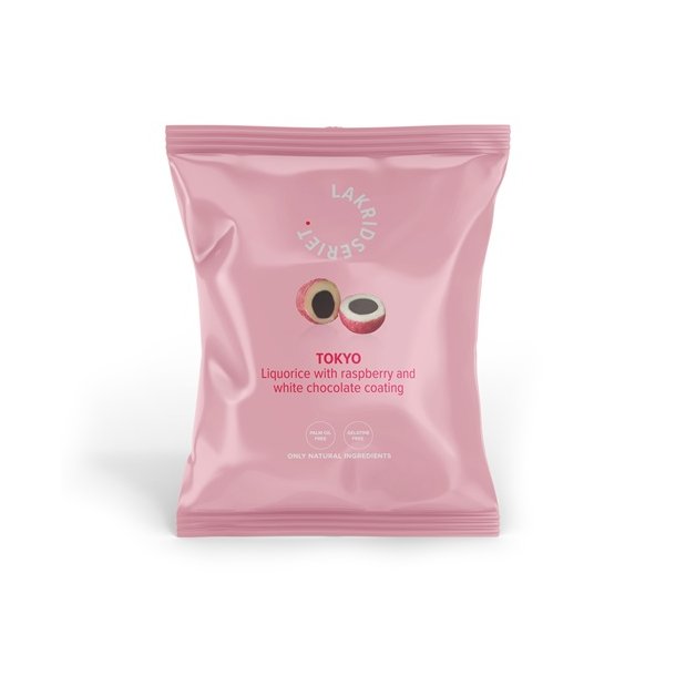 Lakridseriet - Lakridseriet stor pose Tokyo Ca. 95g - s�d lakrids m hvid chokolade &amp; hindb�r