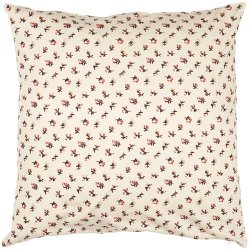 Ib Laursen - Pudebetrk Antonia beige m/brune og rde blomster 50 x 50 cm.
