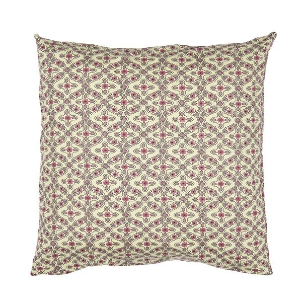 Ib Laursen -  Pudebetr�k Ariana med hindb�rfarvet og  lilla rudem�nster - 50x50 cm.