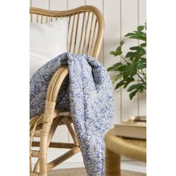 Ib Laursen -  Quilt Abby bl�gr�t-bl�t paisleym�nster - 130 x 170 cm - bomuld