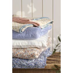 Ib Laursen -  Quilt Abby bl�gr�t-bl�t paisleym�nster - 130 x 170 cm - bomuld