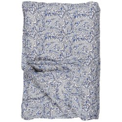 Ib Laursen -  Quilt Abby bl�gr�t-bl�t paisleym�nster - 130 x 170 cm - bomuld