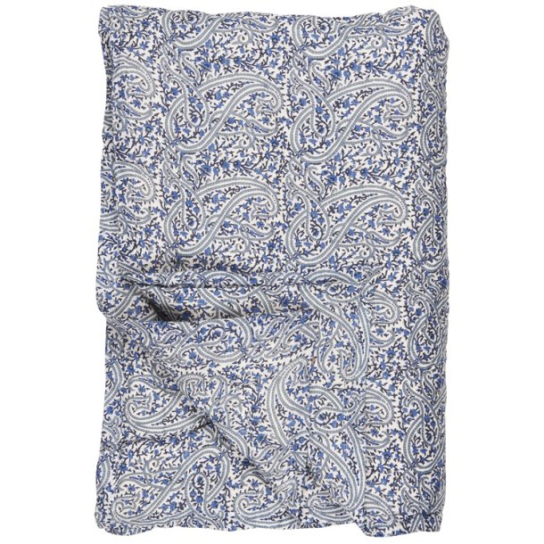 Ib Laursen -  Quilt Abby bl�gr�t-bl�t paisleym�nster - 130 x 170 cm - bomuld