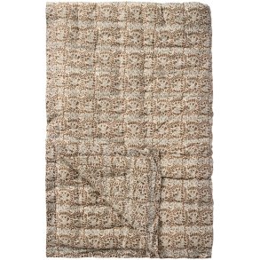 Ib Laursen -Quilt Charlotte brunt bladrankemnster- 130 x 170 cm
