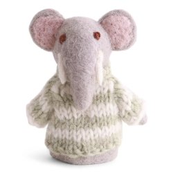 Gry &amp; Sif - fingerdukke elefant 9 cm