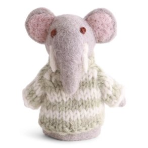 Gry & Sif - fingerdukke elefant 9 cm
