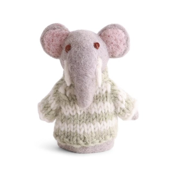 Gry &amp; Sif - fingerdukke elefant 9 cm