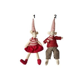 Speedtsberg - Julemus Noa & Nelli 2 varianter  20 cm stof - 1 stk.