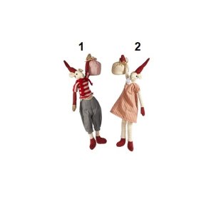 Speedtsberg - Julemus Noa & Nelli med sk 2 varianter H 35cm stof - 1 stk.