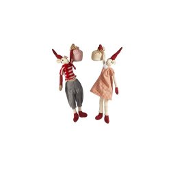Speedtsberg - Julemus Noa &amp; Nelli med sk 2 varianter H 35cm stof - 1 stk.