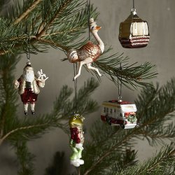 Speedtsberg - Julekugle skikabine 8x5x10,5cm glas, 1 stk.