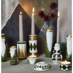 Speedtsberg - Vase eller lysestage tromme 10cm keramik - 2 varianter, 1 stk.