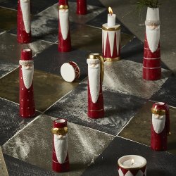 Speedtsberg - Vase julemand rd med hue 2 forskellige D6x15cm keramik - 1 stk. 