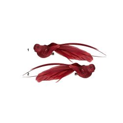 Speedtsberg - Fugl med klips 2 forskellige 19cm - fjer