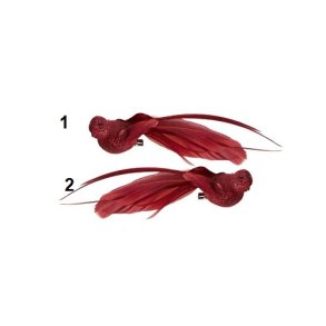 Speedtsberg - Fugl med klips 2 forskellige 19cm - fjer