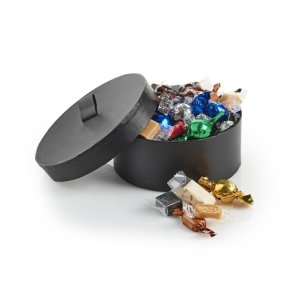 Stor Sort Hatteske m. hank, Julemix, 600 g.