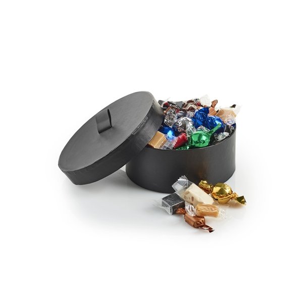 Stor Sort Hatteske m. hank, Julemix, 600 g.