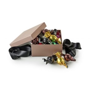 Bon Coca - Firkantet Brun Hatte�ske Lille, Mixede Chokoladekugler, 300g.