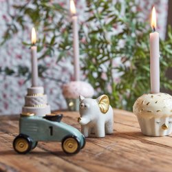 Speedtsberg - Figur bil til kertelys 2 variater H5cm keramik, 1 stk.