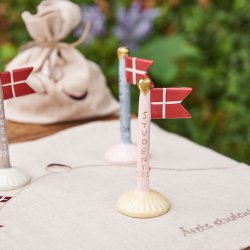 Speedtsberg -Flag GOD JUL 2 varianter, 8x5x14cm keramik,1 stk