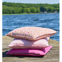 Speedtsberg - Pudebetr�k uden pude 50x50 cm - r�d og hvid stribet