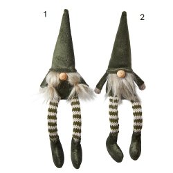 Speedtsberg - Kaj &amp; Line Nisser med ben - grn 2 varianter 20cm filt - 1 stk.