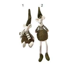 Speedtsberg - Julemus Noa & Nelli (siddende) 2 varianter.18 cm stof - 1 stk.