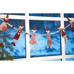 Speedtsberg - Julemus Noa &amp; Nelli m magnet 2 varianter 20 cm stof - 1 stk.