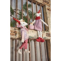 Speedtsberg - Julemus Noa &amp; Nelli med sk 2 varianter. 20 cm stof - 1 stk.