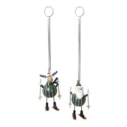 Speedtsberg - Julemand og Elg p ski 2 varianter. 1 stk, grn