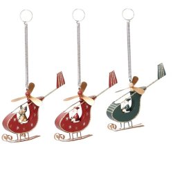 Speedtsberg - Julemand - elg i helikoptor 3 varianter1 stk, rd, grn