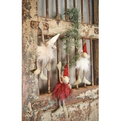 Speedtsberg - Julemus Noa &amp; Nelli m magnet 2 varianter 23 cm stof - 1 stk.