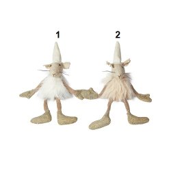 Speedtsberg - Julemus Noa &amp; Nelli m magnet 2 varianter 23 cm stof - 1 stk.