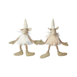 Speedtsberg - Julemus Noa &amp; Nelli m magnet 2 varianter 23 cm stof - 1 stk.