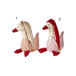 Speedtsberg - Gytha julegs  med trklde 16 cm stof 2 varianter - 1 stk.