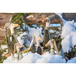 Speedtsberg - Gytha julegs med trklde grnt 16 cm stof 2 varianter - 1 stk.