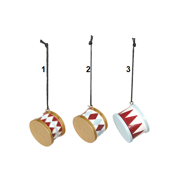 Speedtsberg - Tromme deko 3 varianter, tr, 1 stk,. 5x 4 cm.