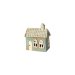 Speedtsberg - Hus til fyrfad 12 x 8 x 13cm keramik - beige og støvblå