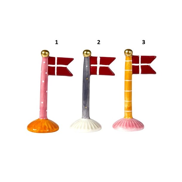 Speedtsberg Flag - uden tekst - 8x5x14 keramik - pris 1 stk. 3 forskellige