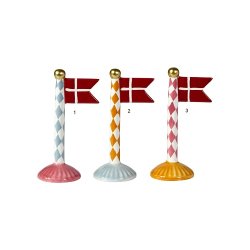 Speedtsberg Flag harlekin 14cm keramik - 3 forskellige - pris 1 stk. 