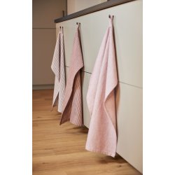 Speedtsberg - Viskestykke 50x70cm bomuld - rdt og hvidt - 50x70cm