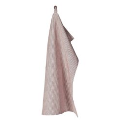 Speedtsberg - Viskestykke 50x70cm bomuld - rdt og hvidt - 50x70cm