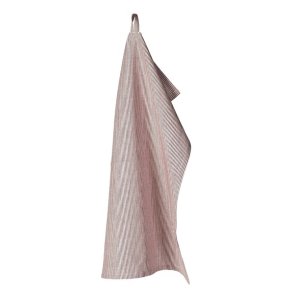 Speedtsberg - Viskestykke 50x70cm bomuld - rdt og hvidt - 50x70cm