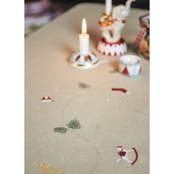 Speedtsberg - Dug coated med print 140x240cm bomuld (Natural)