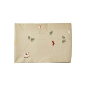 Speedtsberg - Dug coated med print 140x240cm bomuld (Natural)