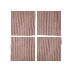 Speedtsberg Mundserviet st a 4 stk.  40X40CM, rd-natur stribet